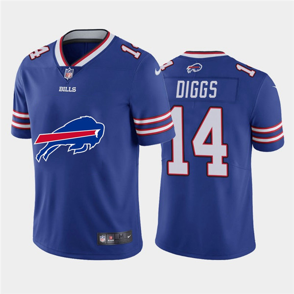 Men's Buffalo Bills #14 Stefon Diggs Blue 2020 Team Big Logo Limited Stitched NFL Jersey
