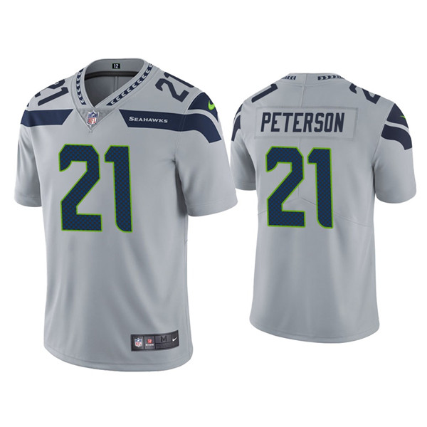 Men's Seattle Seahawks #21 Adrian Peterson Gray Vapor Untouchable Limited Stitched Jersey