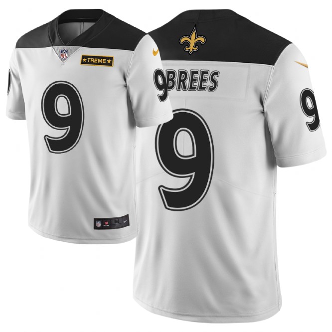 Men's New Orleans Saints #9 Drew Brees White 2019 City Edition Limited Stitched NFL Jersey
