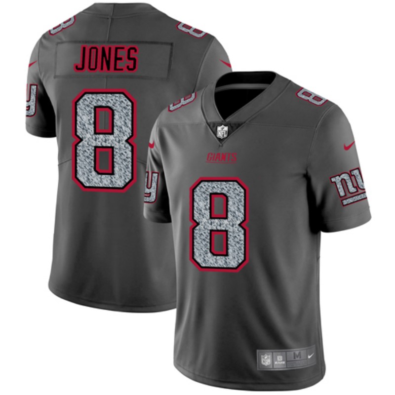 Men's New York Giants #8 Daniel Jones 2019 Gray Fashion Static Limited Stitched NFL Jersey