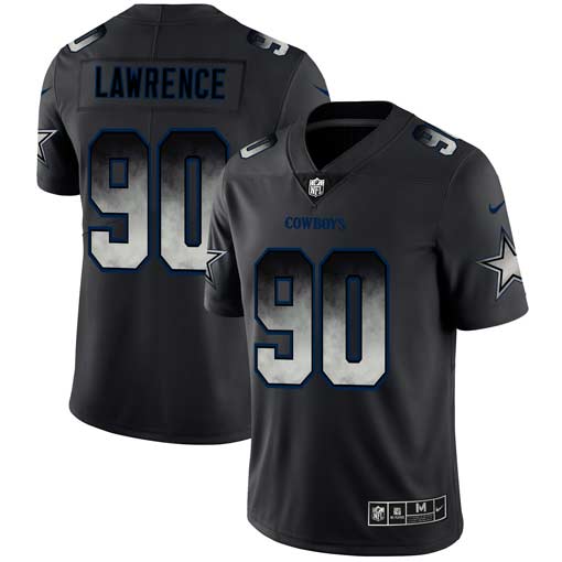 Men's Dallas Cowboys #90 Demarcus Lawrence Black 2019 Smoke Fashion Limited Stitched NFL Jersey