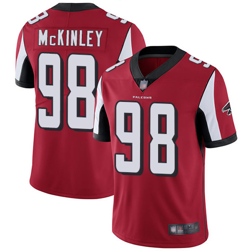 Men's Atlanta Falcons #98 Takkarist McKinley Red Vapor Untouchable Limited Stitched NFL Jersey