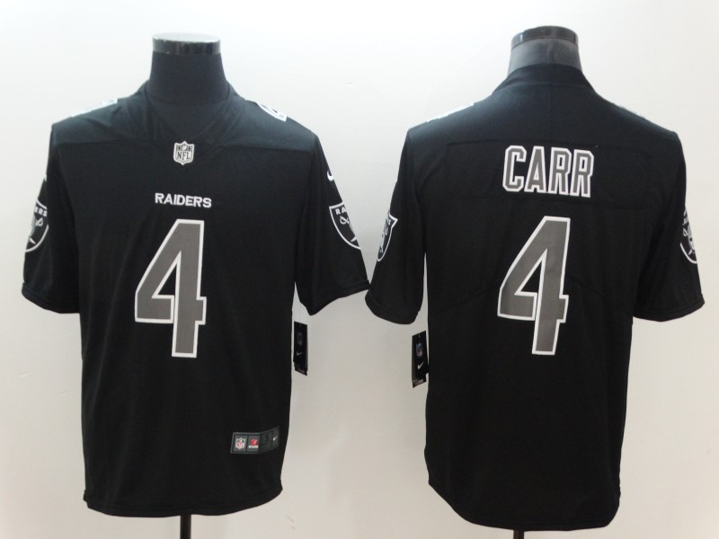Men's Oakland Raiders #4 Derek Carr Black 2018 Impact Limited Stitched NFL Jersey