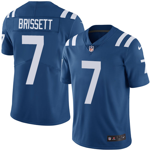 Men's Indianapolis Colts #7 Jacoby Brissett Royal Blue Vapor Untouchable Limited Stitched NFL Jersey