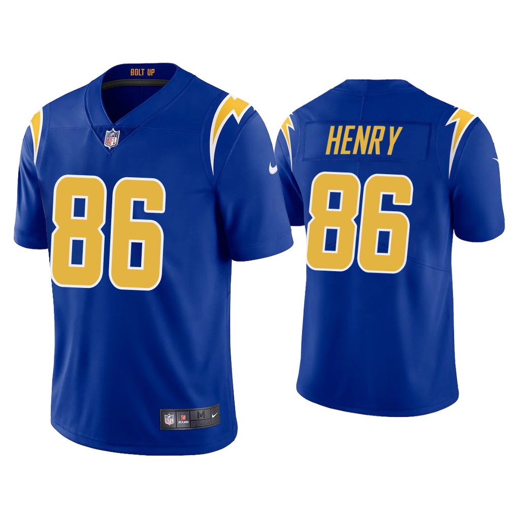 Men's Los Angeles Chargers #86 Hunter Henry 2020 Royal Vapor Untouchable Limited Stitched Jersey