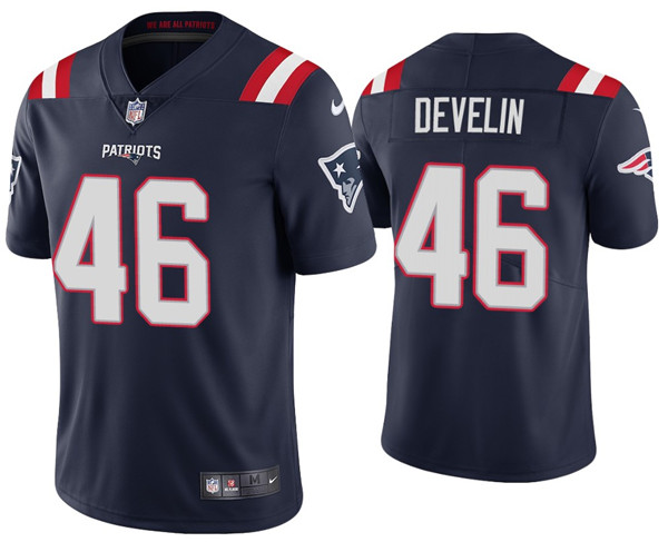 Men's New England Patriots #46 James Develin 2020 Navy Vapor Untouchable Limited Stitched NFL Jersey