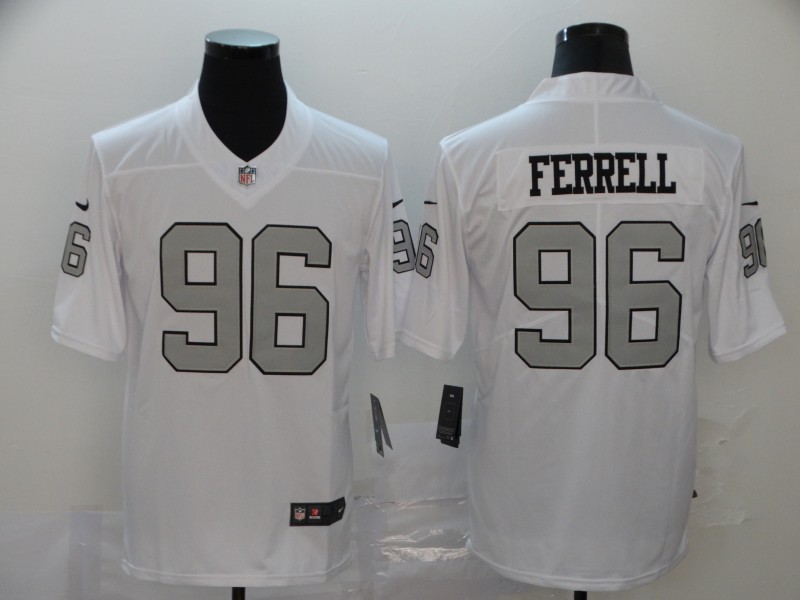 Men's Oakland Raiders #96 Clelin Ferrell White Color Rush Limited Stitched NFL Jersey