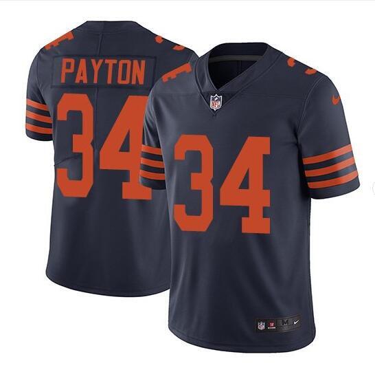 Men's Chicago Bears #34 Walter Payton Navy Vapor untouchable Limited Stitched NFL Jersey