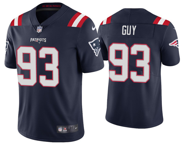 Men's New England Patriots #93 Lawrence Guy 2020 Navy Vapor Untouchable Limited Stitched NFL Jersey