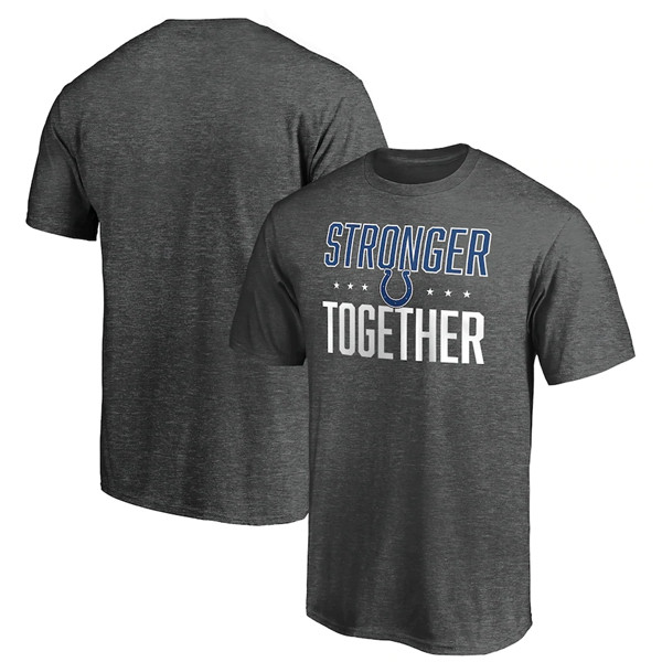 Men's Indianapolis Colts Heather Charcoal Stronger Together T-Shirt