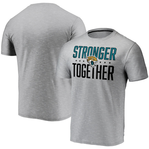 Men's Jacksonville Jaguars Grey Charcoal Stronger Together T-Shirt