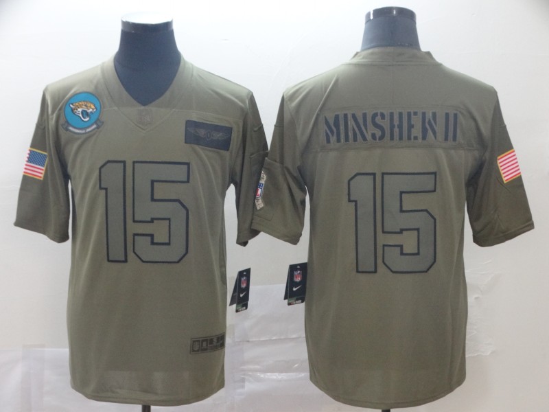Men's Jacksonville Jaguars #15 Gardner Minshew II 2019 Camo Salute To Service Limited Stitched NFL Jersey