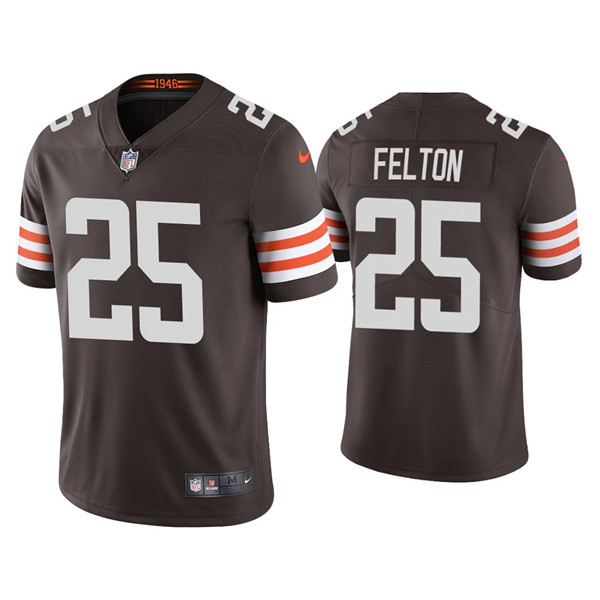 Men's Cleveland Browns #25 Demetric Felton 2021 Brown Vapor Untouchable Limited Stitched Jersey