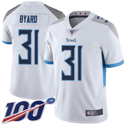 Men's Tennessee Titans #31 Kevin Byard White 2019 100th Season Vapor Untouchable Limited Stitched NFL Jersey