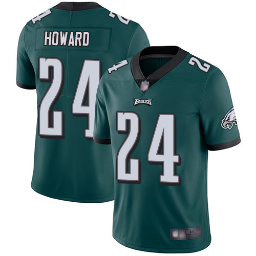 Men's Philadelphia Eagles #24 Jordan Howard Green Vapor Untouchable Limited Stitched NFL Jersey