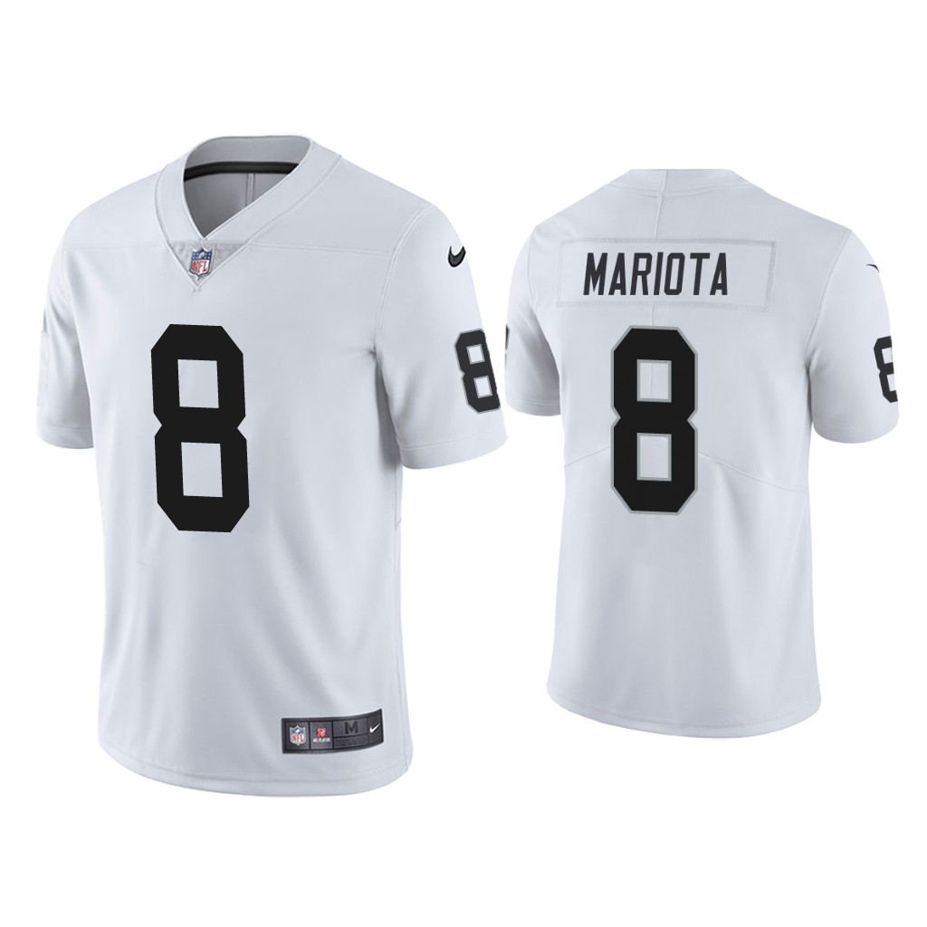Men's Oakland Raiders #8 Marcus Mariota White Vapor Untouchable Limited Stitched Jersey
