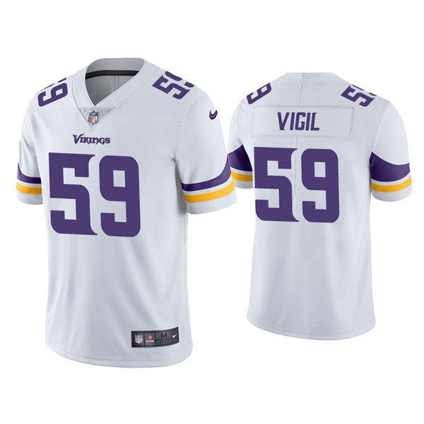 Men's Minnesota Vikings #59 Nick Vigil White Vapor Untouchable Limited Stitched Jersey