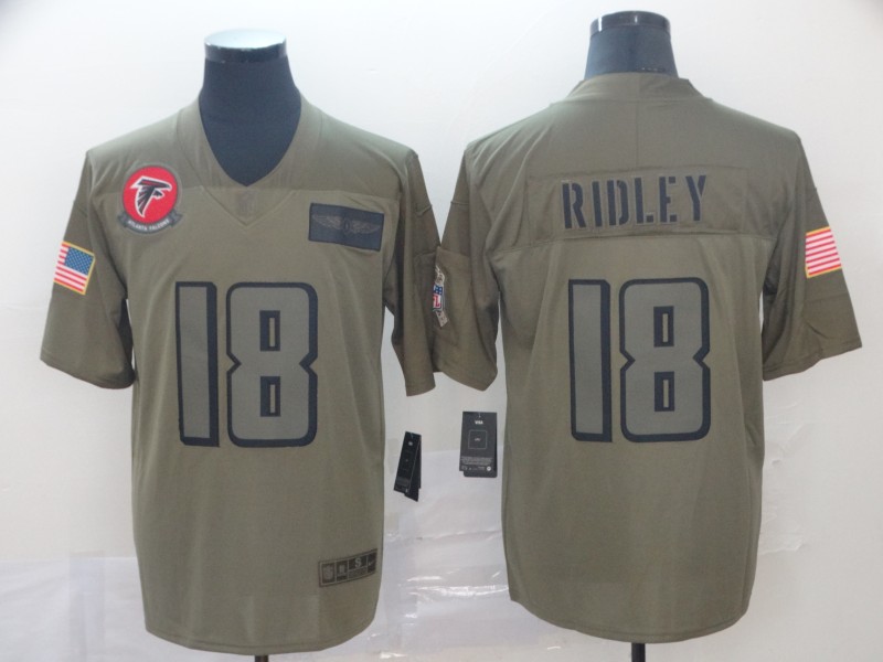 Men's Atlanta Falcons #18 Calvin Ridley 2019 Camo Salute To Service Limited Stitched NFL Jersey