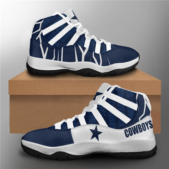 Women's Dallas Cowboys Air Jordan 11 Sneakers 002