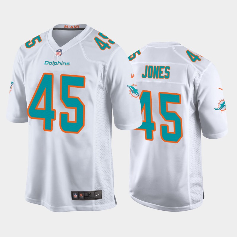 Men's Miami Dolphins #45 Brandon Jones 2020 White Stitched NFL Jersey