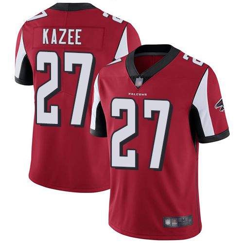 Men's Atlanta Falcons #27 Damontae Kazee Red Vapor Untouchable Limited Stitched NFL Jersey