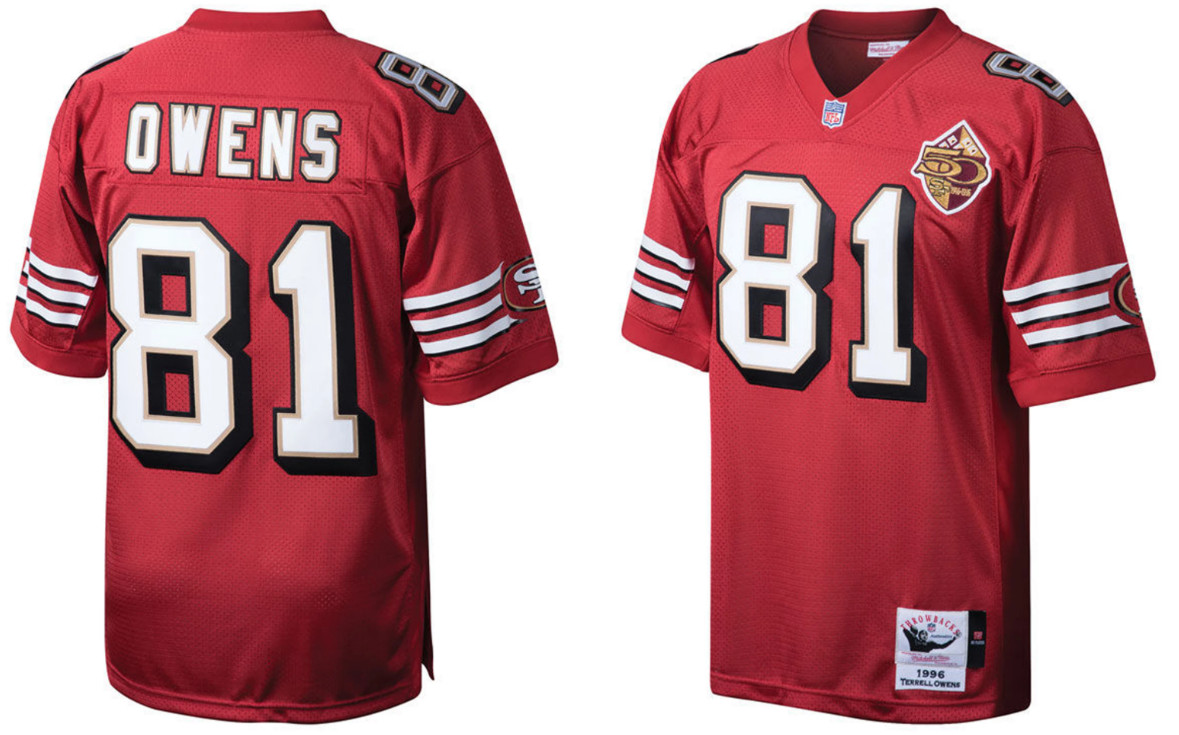 Men's San Francisco 49ers #81 Terrell Owens 2020 Red Stitched NFL Jersey