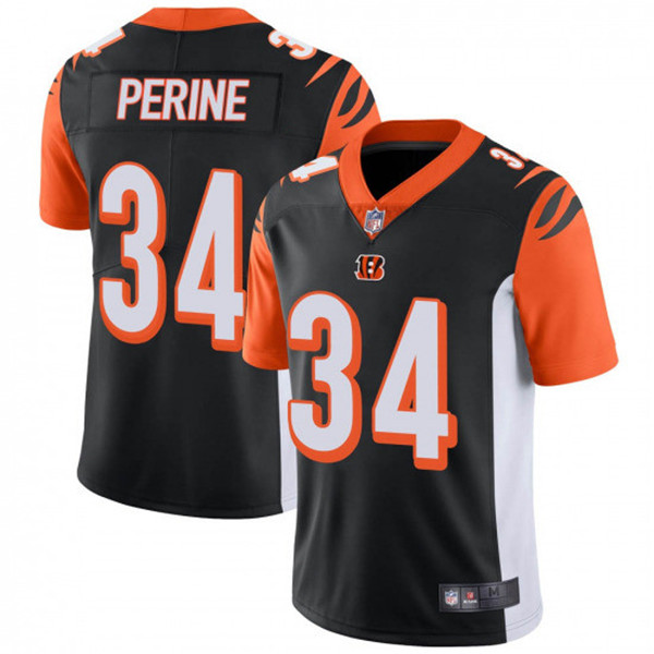 Men's Cincinnati Bengals #34 Samaje Perine Black Vapor Untouchable Limited Stitched NFL Jersey