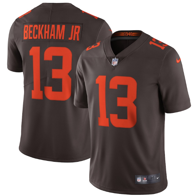 Men's Cleveland Browns #13 Odell Beckham Jr. New Brown Alternate Vapor Untouchable Limited NFL Stitched Jersey