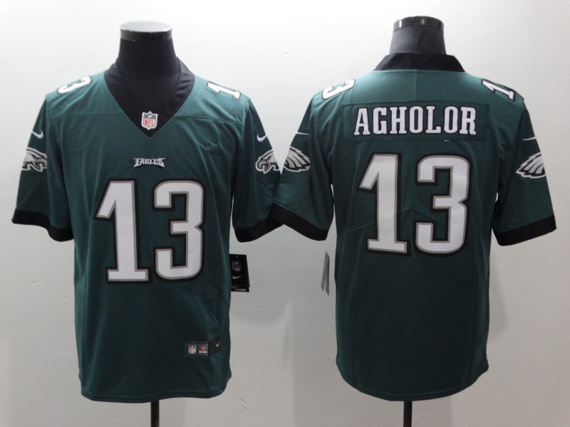 Men's Philadelphia Eagles #13 Nelson Agholor Green Vapor Untouchable Limited Stitched NFL Jersey