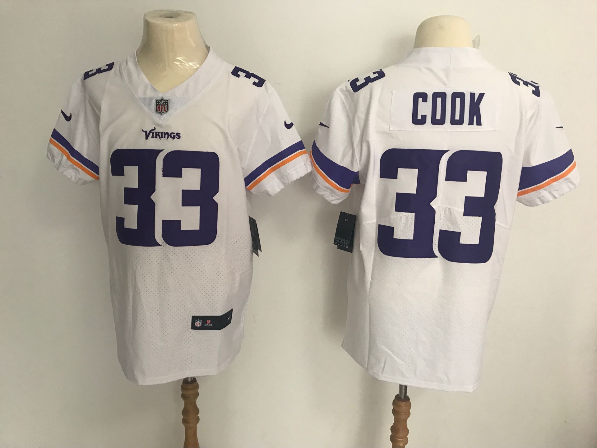 Men's Minnesota Vikings #33 Dalvin Cook White Vapor Untouchable Elite Stitched NFL Jersey