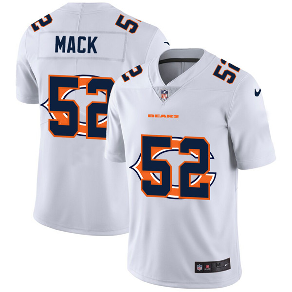 Men's Chicago Bears #52 Khalil Mack White Stitched NFL Jersey