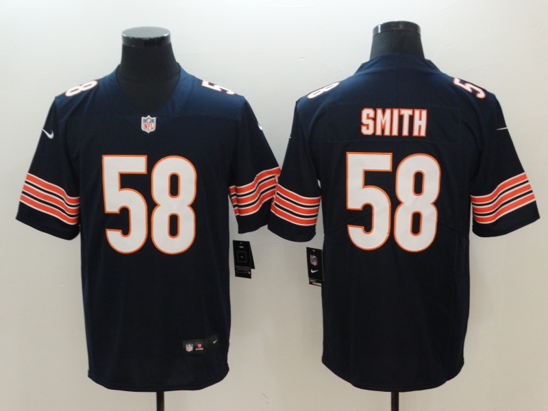 Men's NFL Chicago Bears #58 Roquan Smith Navy 2018 Draft Vapor Untouchable Limited Stitched Jersey