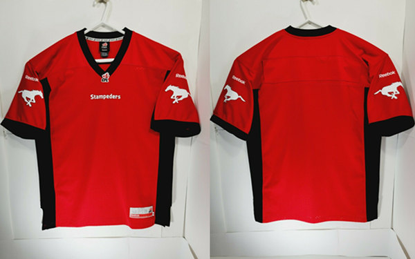 Men's Calgary Stampeders Red Stitched CFL Jersey