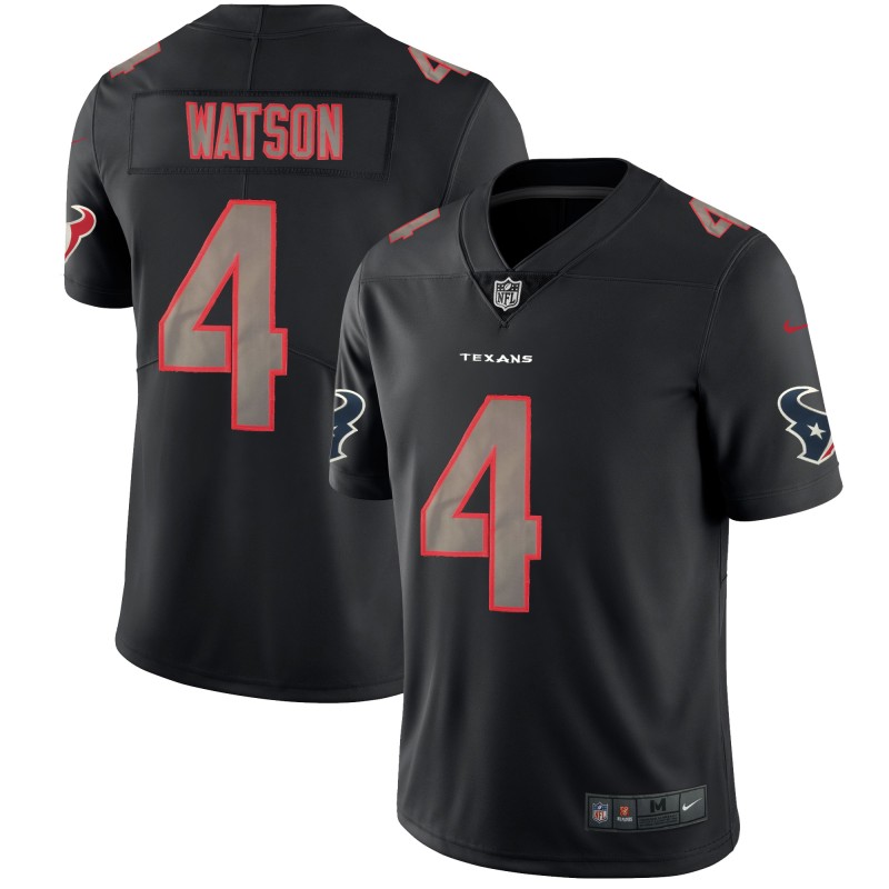 Men's Texans #4 Deshaun Watson 2018 Black Impact Limited Stitched NFL Jersey
