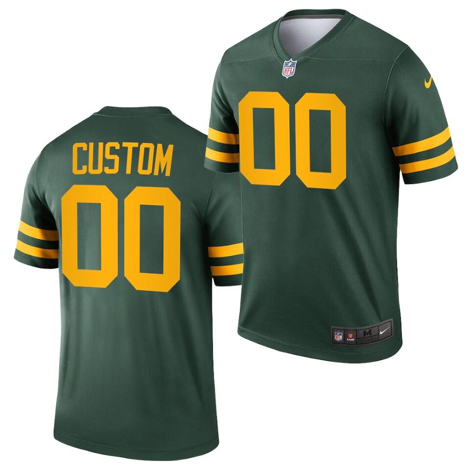 Men's Green Bay Packers ACTIVE PLAYER Custom 2021 Green Legend Stitched Football Jersey