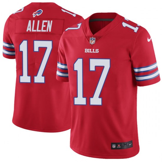 Men's Buffalo Bills #17 Josh Allen Red Vapor Untouchable Limited Stitched NFL Jersey