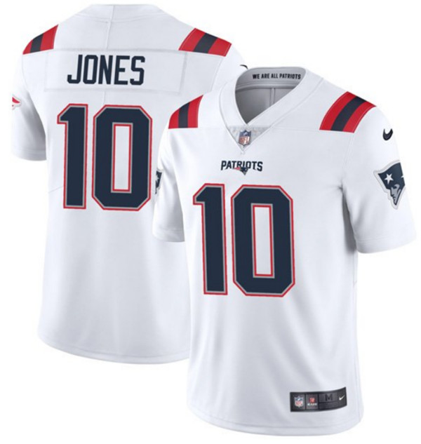 Men's New England Patriots #10 Mac Jones White 2021 Vapor ...