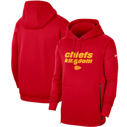 Men's Kansas City Chiefs Red Sideline Local Performance Pullover Hoodie