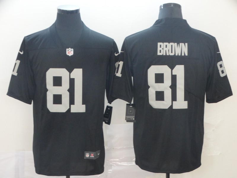Men's Oakland Raiders #81 Tim Brown Black Vapor Untouchable Limited Stitched NFL Jersey