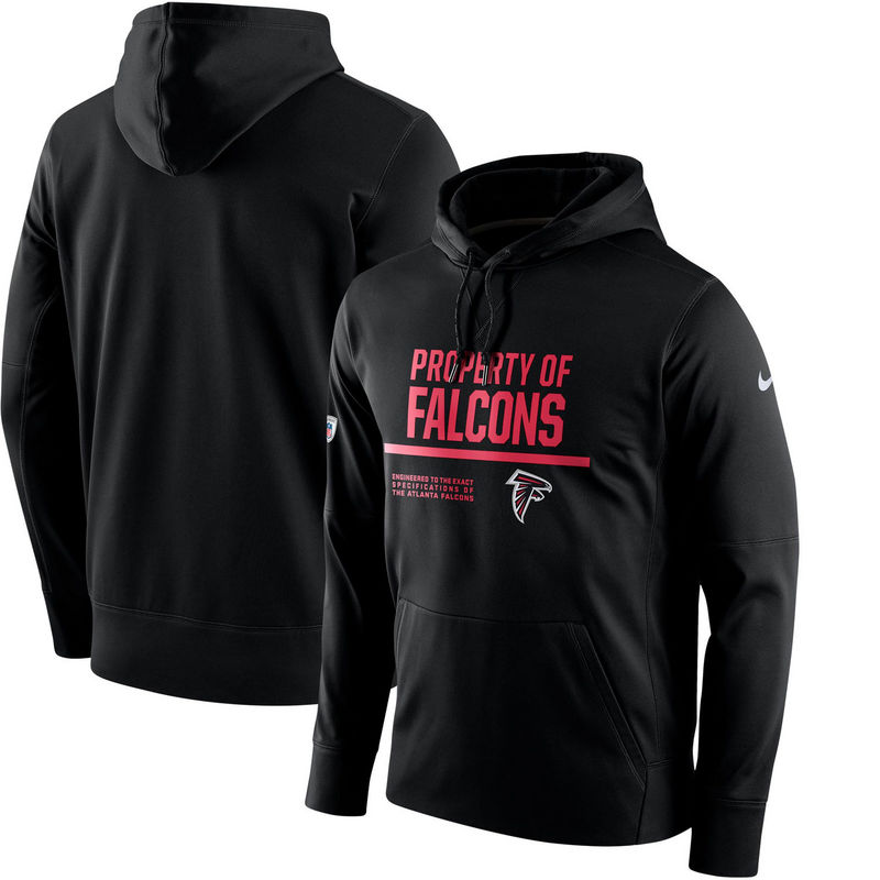Men's Atlanta Falcons Nike Black Circuit Property Of Performance Pullover Hoodie
