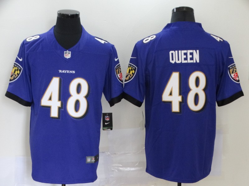Men's Baltimore Ravens #48 Patrick Queen Purple Vapor Untouchable Limited NFL Jersey