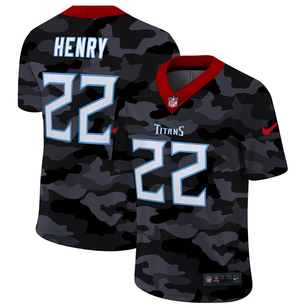 Men's Tennessee Titans #22 Derrick Henry 2020 Camo Limited Stitched NFL Jersey