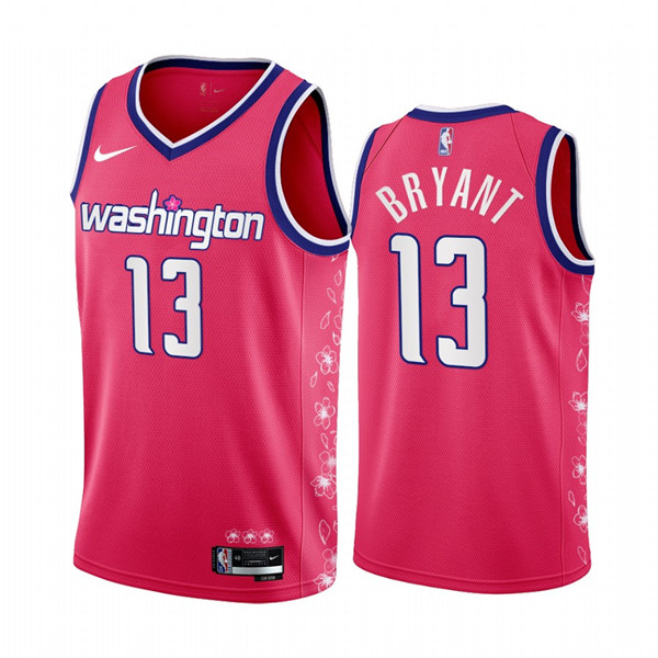 Men's Washington Wizards #13 Thomas Bryant 2022/23 Pink Cherry Blossom City Edition Limited Stitched Basketball Jersey