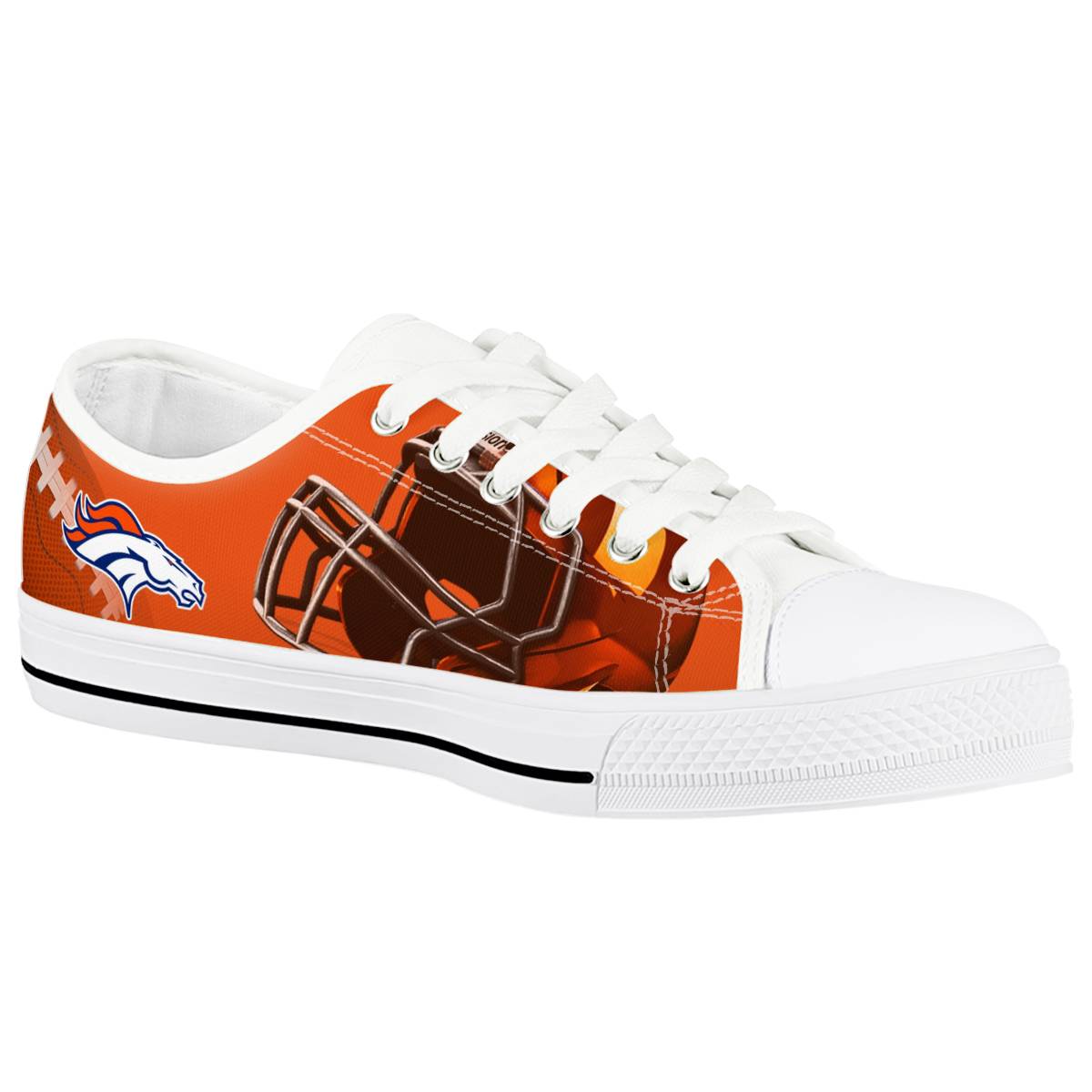 Women's Denver Broncos Low Top Canvas Sneakers 001