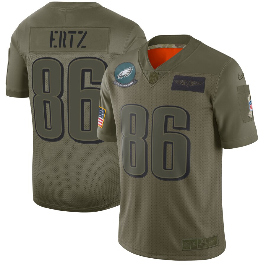 Men's Philadelphia Eagles #86 Zach Ertz 2019 Camo Salute To Service Limited Stitched NFL Jersey