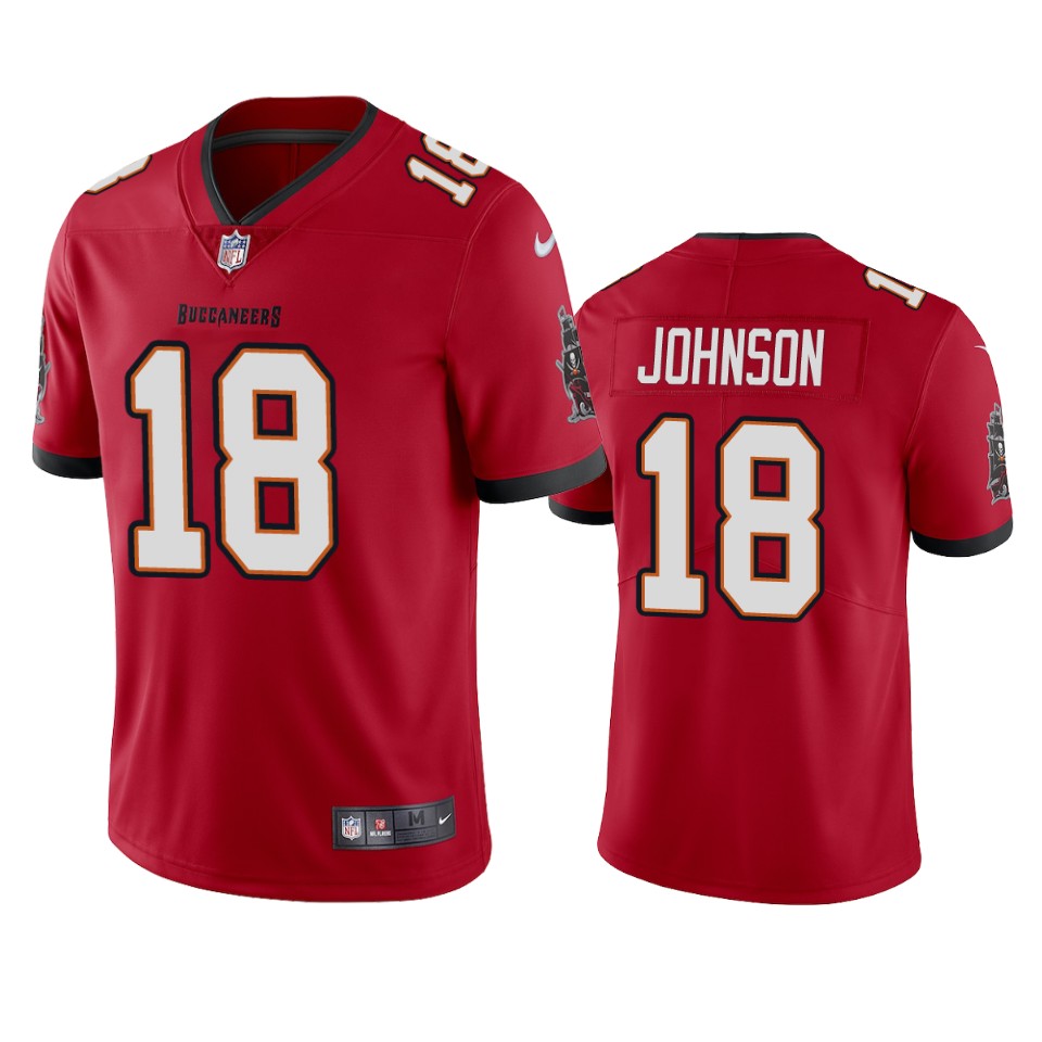 Men's Tampa Bay Buccaneers #18 Tyler Johnson New Red Vapor Untouchable Limited Stitched Jersey