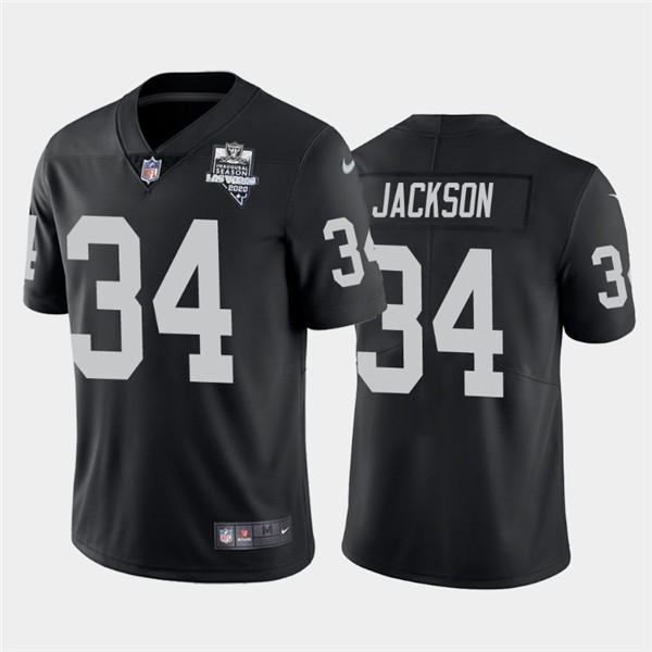 Men's Las Vegas Raiders Black #34 Bo Jackson 2020 Inaugural Season Vapor Limited Stitched NFL Jersey