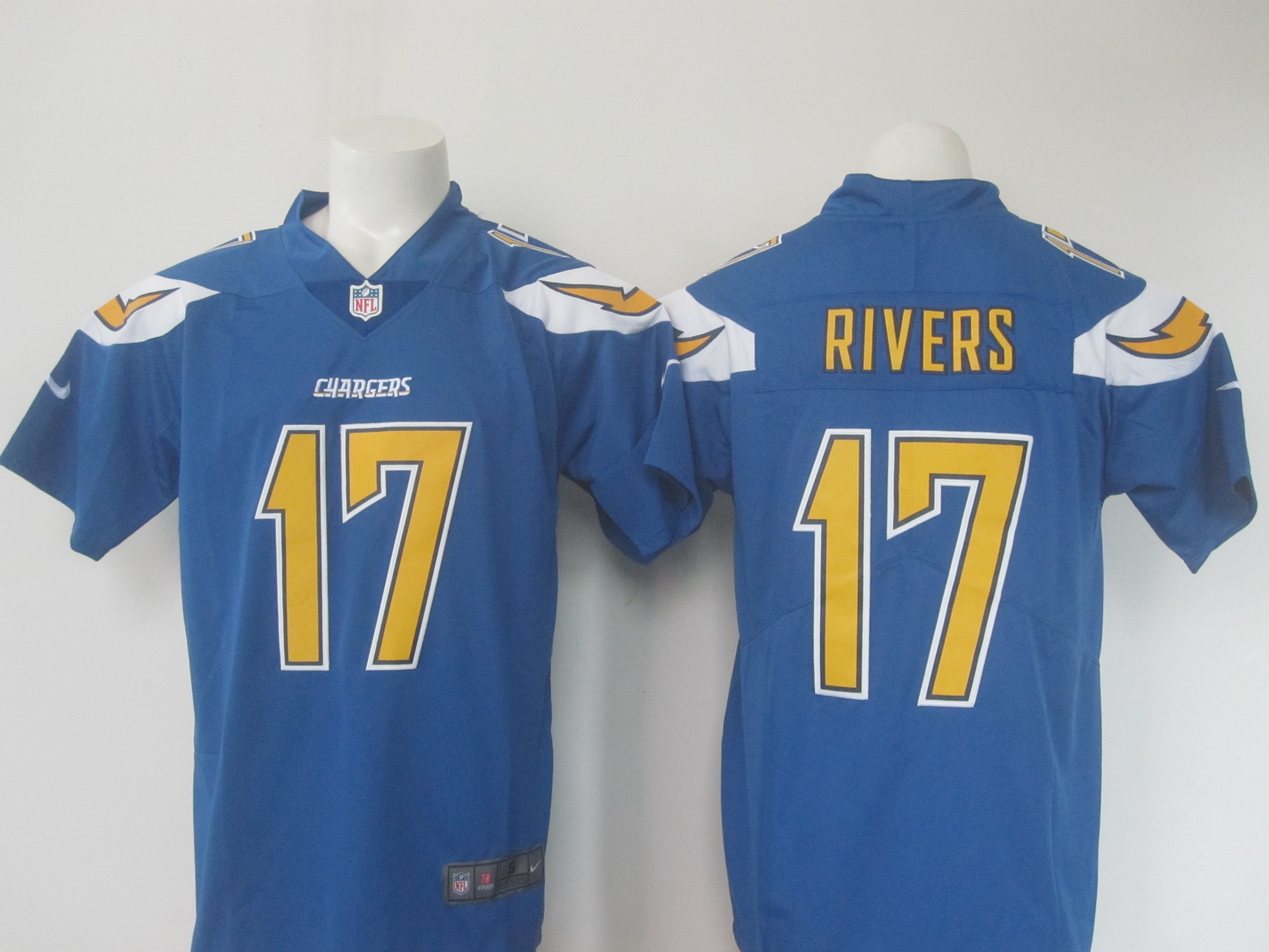 Men's Nike Los Angeles Chargers #17 Philip Rivers Blue Limited Rush Stitched NFL Jersey