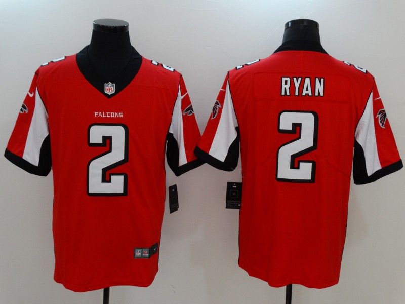 Men's Atlanta Falcons #2 Matt Ryan Red Vapor Untouchable Player Limited Jersey
