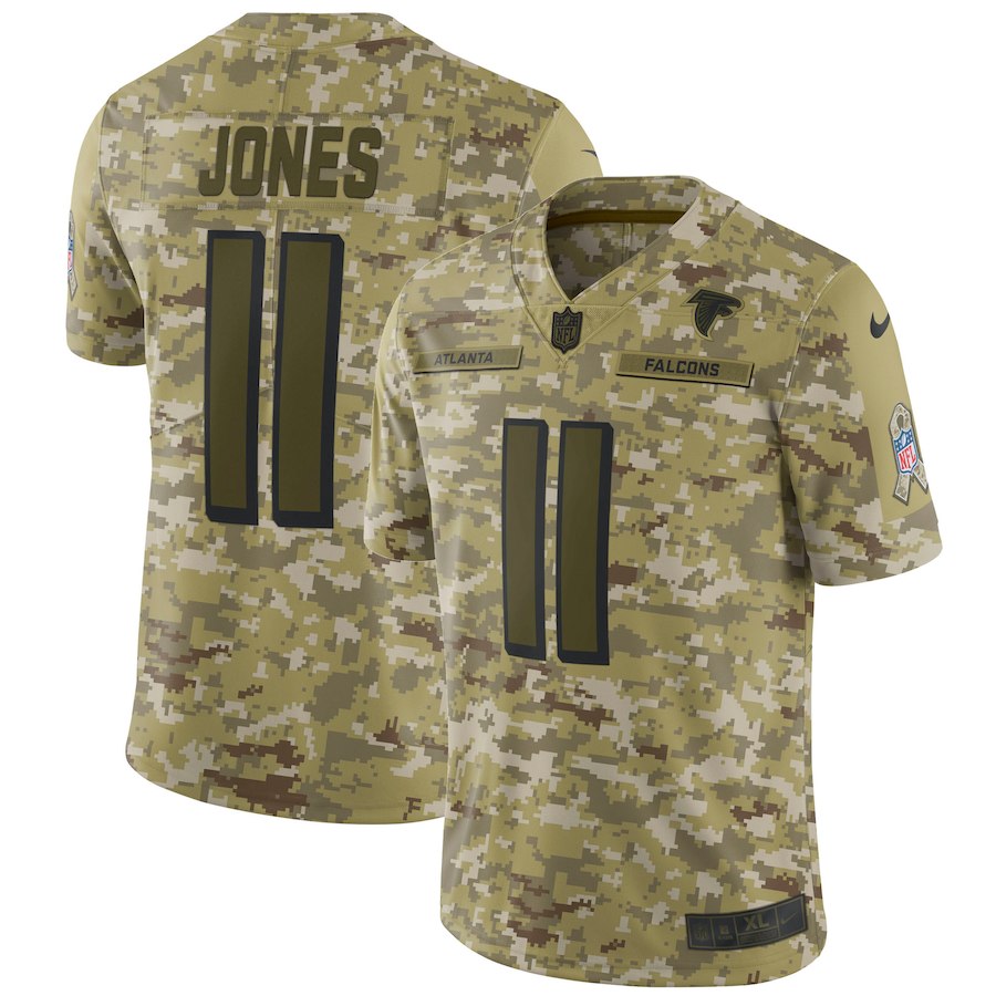 Men's Falcons #11 Julio Jones 2018 Camo Salute to Service Limited Stitched NFL Jersey
